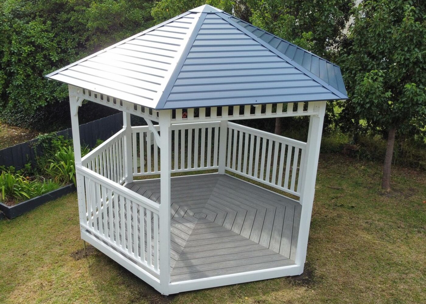 Timber hex gazebo