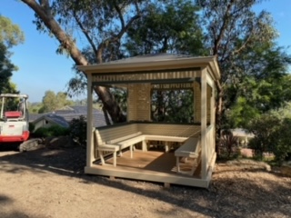 Timber hex gazebo