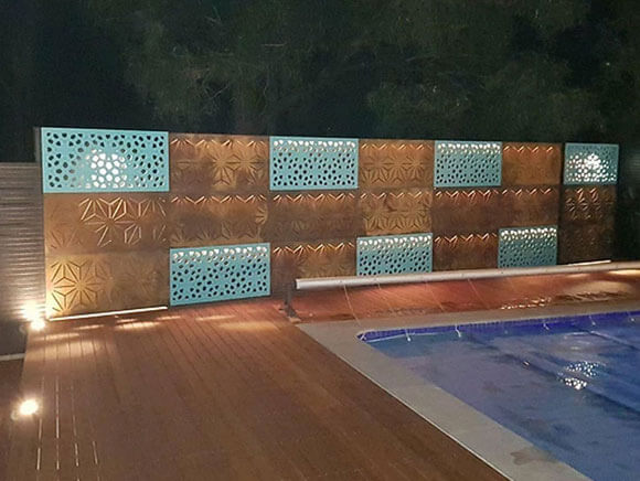 pool timber deck